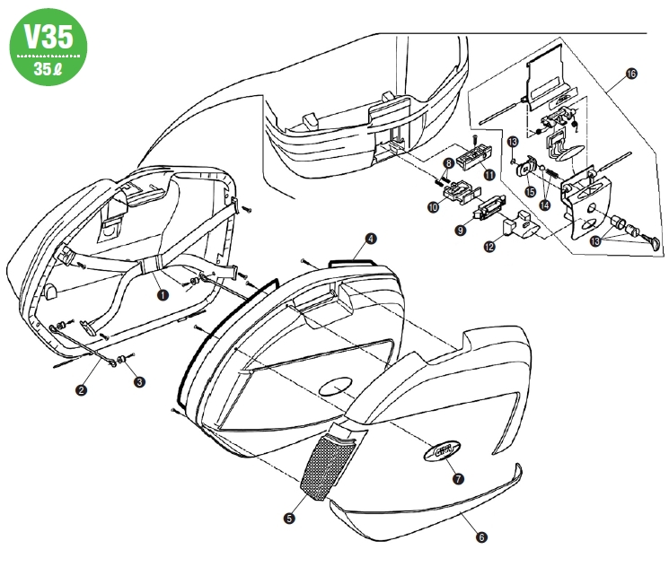 givi pannier spare parts