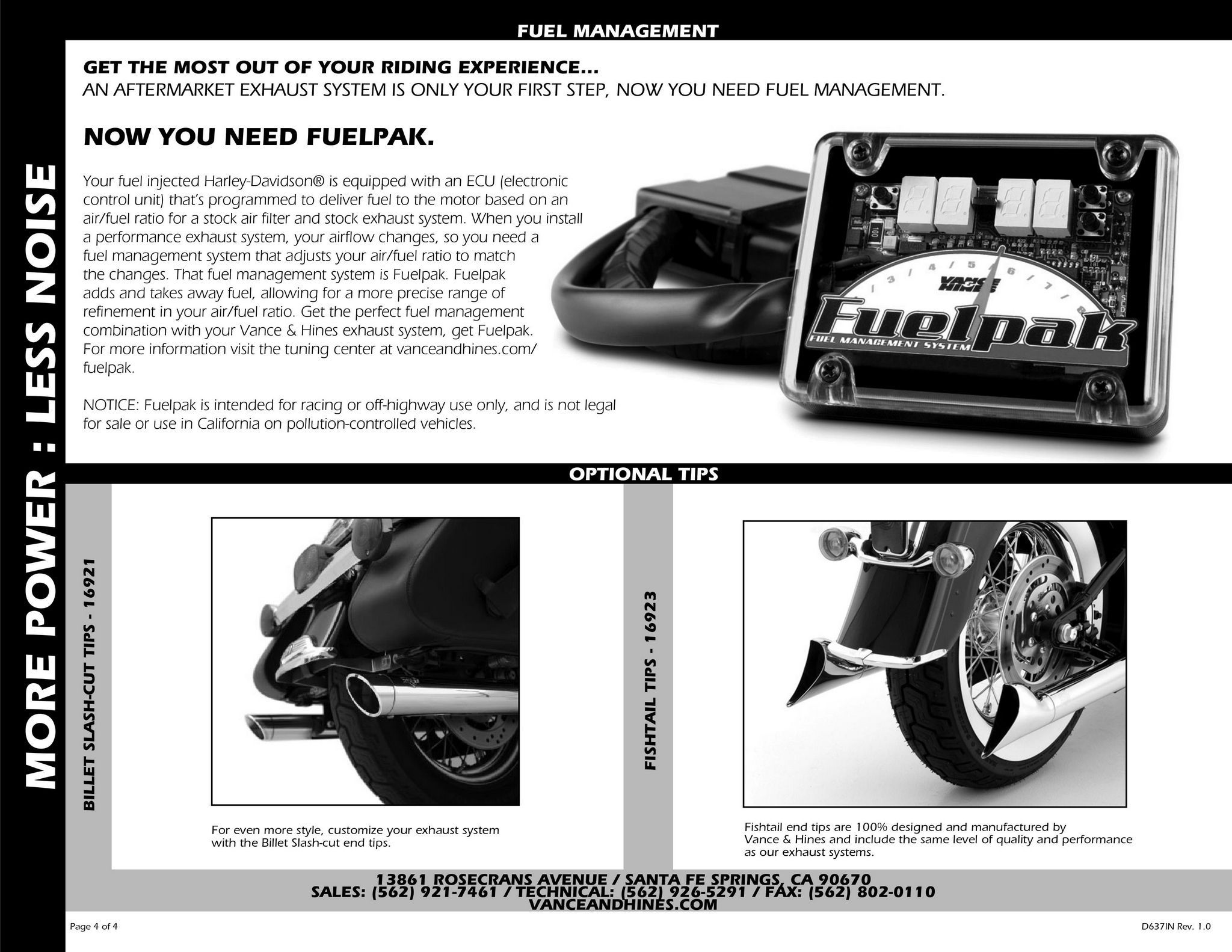 vance & hines softail duals exhaust system 16793