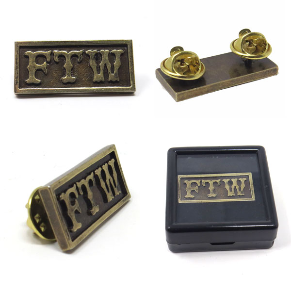 FTW LAPEL PIN Badge FOREVER TWO-WHEELS Motorcycle *NEW* suits Harley Davidson