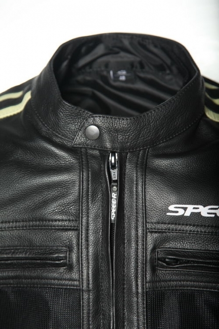 retro textile motorcycle jacket