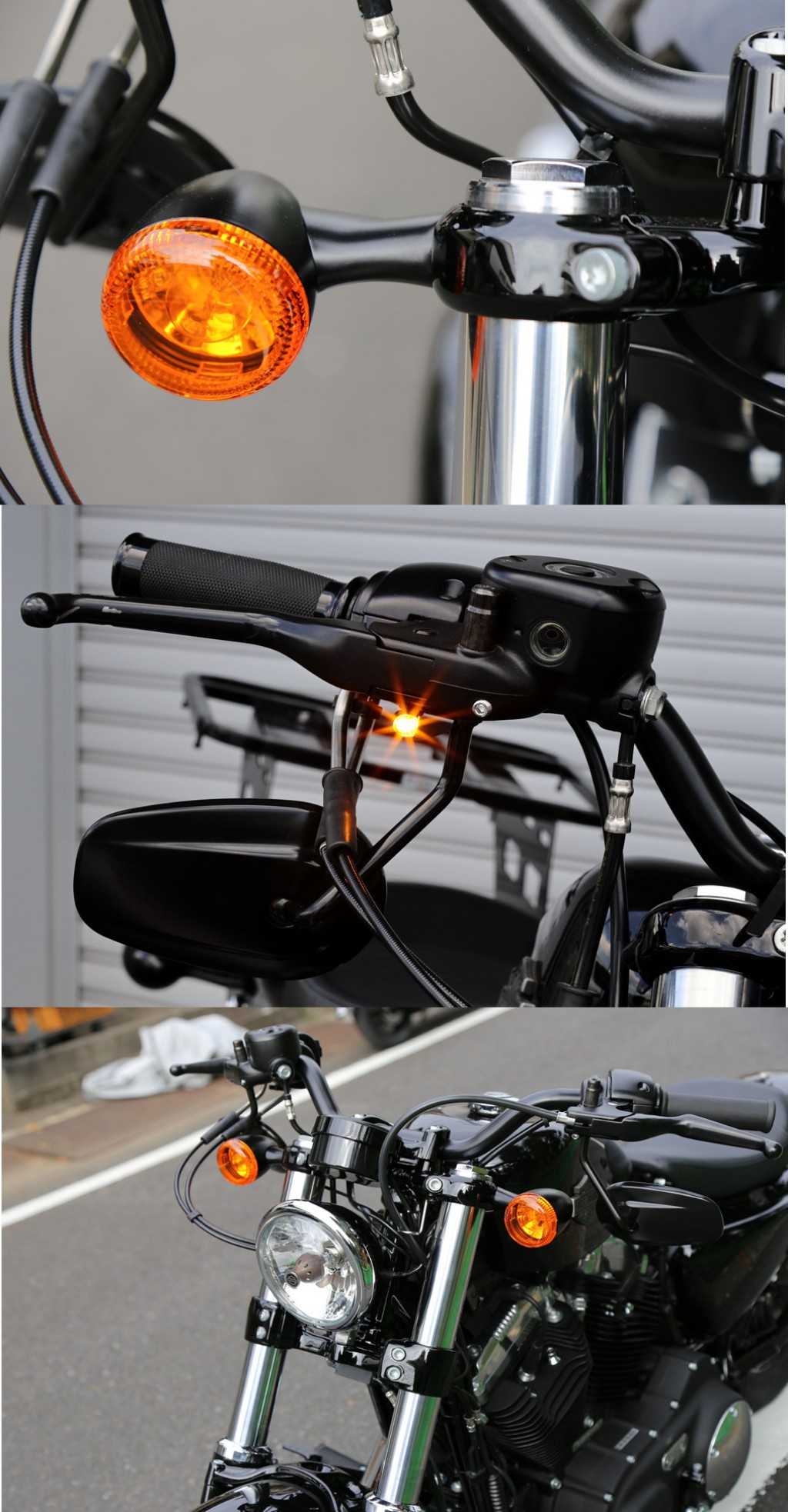 motorcycle front turn signal brackets