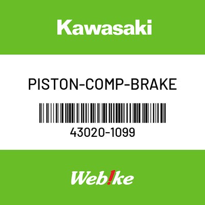 Kawasaki Oem Motorcycle Parts Piston Comp Brake 430 1099