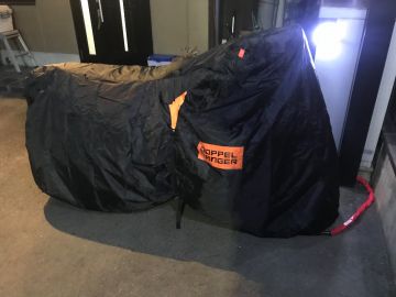 motorcycle cover with floor